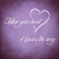 romantic text on a purple background
