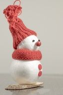 toy snowman in a red cap