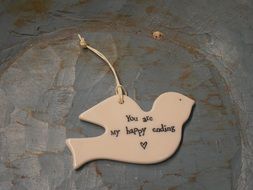 vintage bird`s tag
