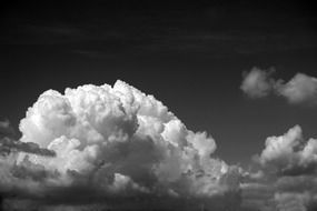 black and white picture of the sky