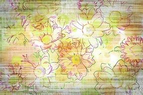 floral background colorful grunge