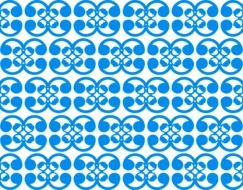 pattern blue ornaments