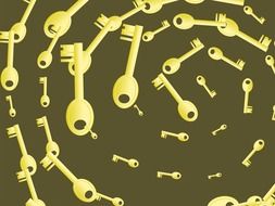 abstract pattern key keys objects