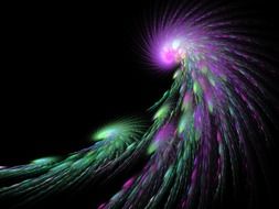 swirls fractal colorful design