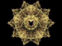 abstract geometric shape on a black background