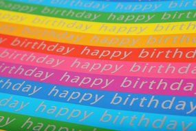 colorful text for birthday