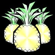 gradient colors pineapple frame