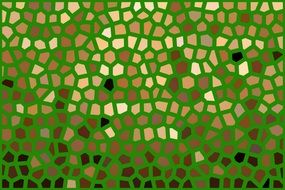 mosaic pattern on a green background