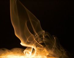 smoke orange background black