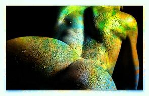 woman's back in paint