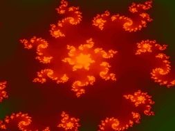 fractal red spiral abstraction