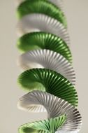 spiral green and white garland
