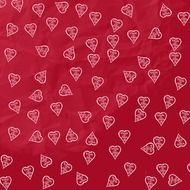 red background with small hearts
