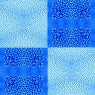 blue squares with drops of water