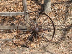 wagon wheel autumn fall background