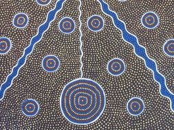 background with aboriginal art