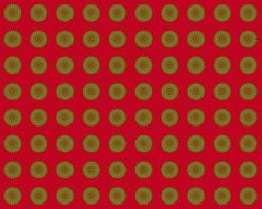 wrapping paper with green flowers on a red background