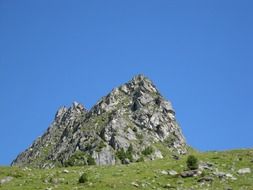 mountain hill rock blue grey