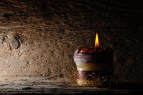background wood candle light