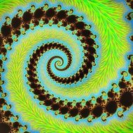 blue, green and brown fractal wallpaper