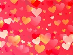 pink background design with hearts