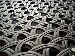metal table black pattern shapes