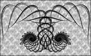 grey background with art work