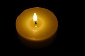 yellow candle flame