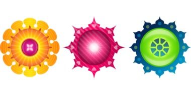 circles round pattern shapes