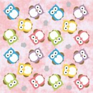 owl bird cute pattern background
