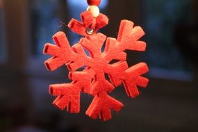 snowflake red christmas advent