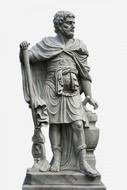 roman statue of a man on white