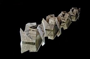 newspaper origami