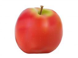 apple red big fruit food art
