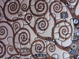 puzzle spirals klimt art nouveau