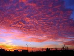 madrid dawn clouds sky light