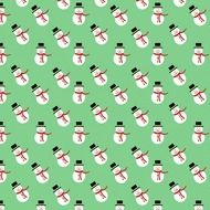 christmas snowman cute green