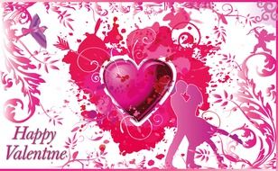 romantic card for Valentine's Day