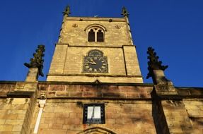 church sundial clock background