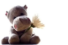 hippo plush toy flowers flower