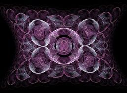 fractal purple blue swirls design