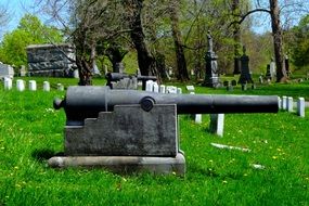 cannon on the cemetery