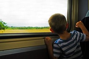 boy in the train