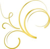 gold ornament deco curlicue