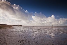 beach clouds nature background