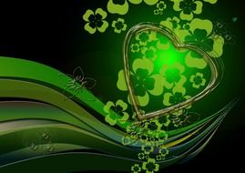 background heart love green