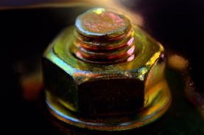 bolt nut background joints