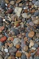 colored pebbles on the beach