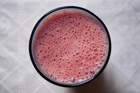 smoothie strawberry texture bubbles