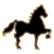 horse silhouette black body color